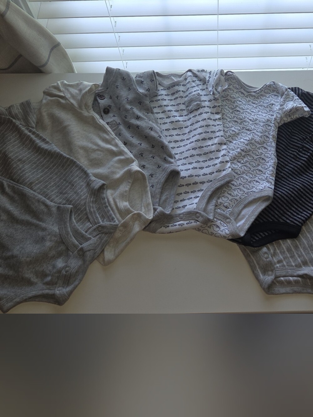 Kids Gray Neutral Bodysuit Set - Pack of 8 Carter's Mixed Gray Onesies